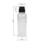 Drink bottle Carve "School" clear-transparent 1.0 l Transparent blue