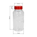 Trinkflasche Carve "Refresh", 500 ml Transparent blau