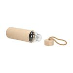 Glasflasche mit Hülle "Natural", 0,5l Transparent