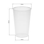 Drinking cup "Vital" 200ml Milky transparent