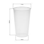 Drinking Cup "Vital", 300ml Milky transparent