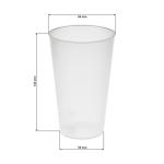 Drinking cup "Vital" 400ml Milky transparent