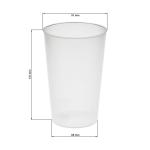 Drinking cup "Vital" 500ml Milky transparent