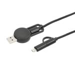 Schnell-Ladekabel "Flexi", 5 in 1 Schwarz