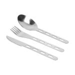 Outdoor cutlery with carabiner "RONA" Silver