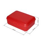 Lunch box "School Box" deluxe, without separating sleeve American red