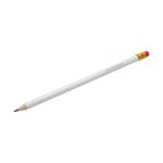 Bleistift "White" mit Radiergummi Weiß