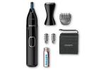 Enjoy Technology NT5650|Philips Nasen-, Ohren- und Augenbrauentrimmer mit 5 Zubehörteilen Schwarz