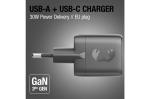 Enjoy Technology Fresh 'n Rebel 30W Schnellladegerät GaN USB-C & USB-A Dunkelgrau