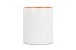 Oslo Sublimationsbecher  farbig innen &amp; Griff 300ml Orange/weiß