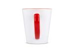 Mug subli Melbourne colored edge & handle 300ml White/red