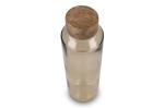 InSideOut Recycelte Glaswasserflasche ReuuZ mit Holzverschluss 650 ml Braun
