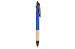 3-Farben-Stift mit Bambusgriff Blau