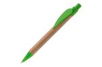 Bamboo pen with plastic leafclip 