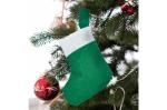 Filz-Weihnachtsstrumpf 20 cm Weiß/grün