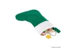 Weihnachtsstrumpf aus Filz 40 cm Weiß/grün