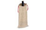 Jute-style bottle pouch 14 x 34 cm Nature