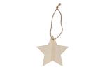 Sternförmiges Weihnachtsornament aus Holz Natur