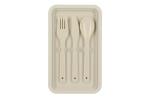 Double layer Lunch Box with Cutlery Fawn