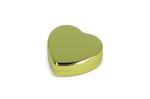 Lippenbalsam  in Flacher metallischer Herzformdose Gold