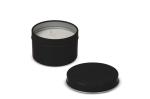 Scented candle recycled tin big Black