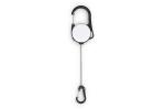 2-Way Carabiner Card Holder White