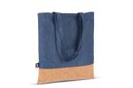 Carrier bag R-PET &amp; cork 35 x 40cm Dark blue