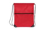 Kordelzugtasche 210T R-PET mit Reißverschluss Rot