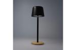 Solis Dimmbare Tischlampe mit Bambusfuß Schwarz