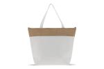 Beach cooler bag cotton/jute 42x10x30cm Ecru