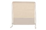 Drawstring bag Jute with cotton cords 38x41cm Ecru