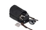 Crossbody Flaschenhalter-Tasche mit Paracord-Gurt Schwarz