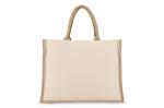 Jute-Baumwolle Tragetasche OEKO-TEX® 42,5 x 19 x 32cm 320g/m² Beige