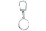 Keyring metal, round Flat silver