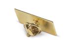 Metall Pin rechteckig 26x14mm Gold
