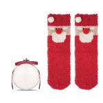 SNUG L Santa socks in bauble ornament Red
