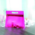 MOONLIGHT Transparente Kosmetiktasche Fuchsia