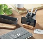 OROSTAN RPET felt pen pot phone stand Timber