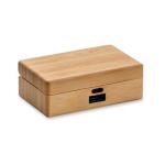 OREBAM TWS earbuds in bamboo case Timber