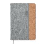 CORKBOOK DIN A5 Notizbuch RPET-Filz Grau
