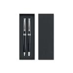 LYON SET Ball pen and roller set Black