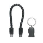 FAULETI LOOP Key ring loop cable type-C Black