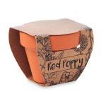 RED POPPY Terracotta-Topf Mohnblume Holz