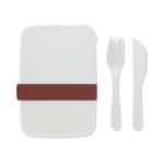 SUNDAY Lunch box with cutlery White