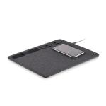 SUPERPAD RPET Mousepad 15W Ladesgerät Steingrau