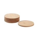 BAYIN SET Set of 6 bamboo coasters Timber