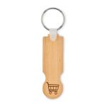 COMPRAS Bamboo euro token key ring Timber