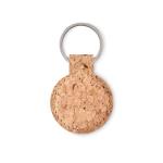 CINCIN Round cork key ring Fawn