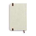 DIN A6 Notizbuch mit Canvas Beige