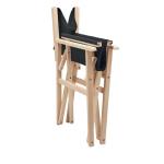 RIMIES Foldable wooden beach chair Black